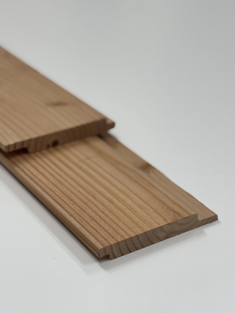 Douglas channel-siding 18 x 130 x 4000 mm werkend