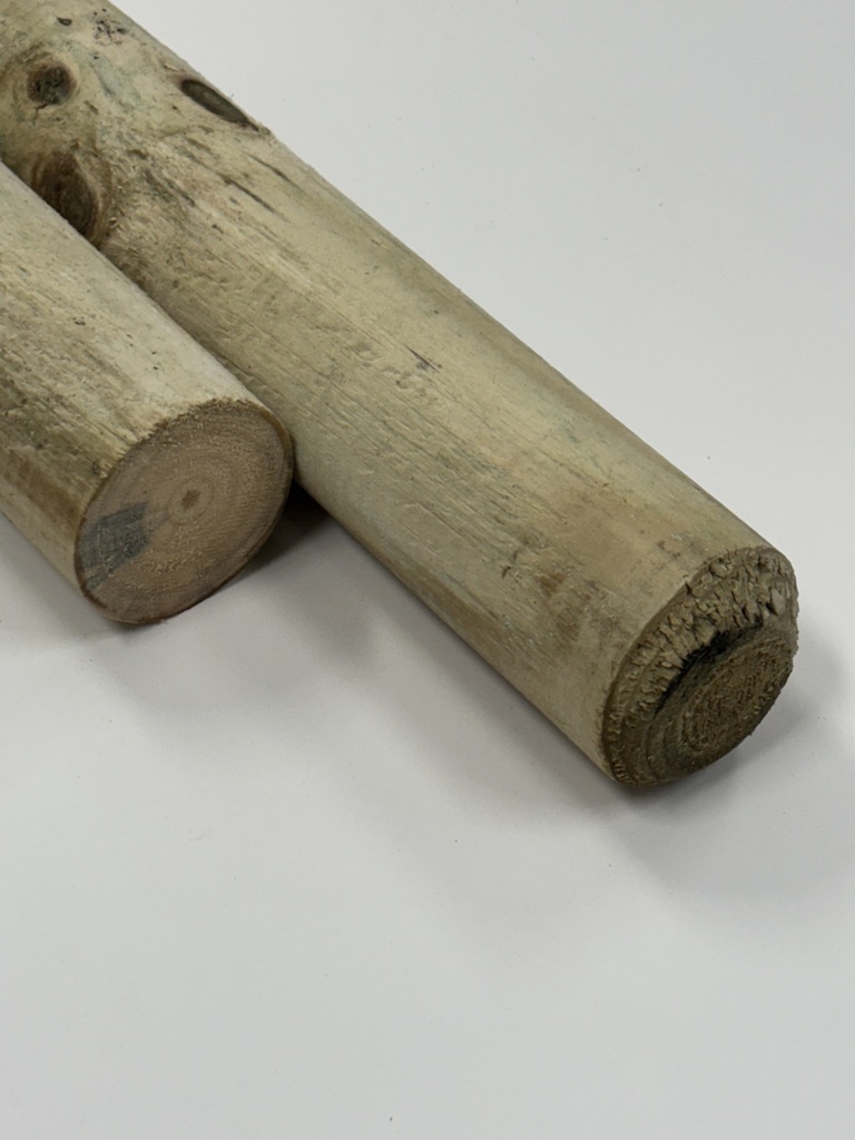 Vuren gekruind Ø 100 x 4000 mm gewolmaniseerd C