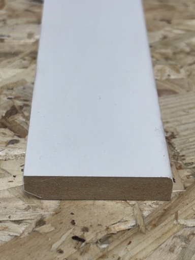 [2301068] MDF 9 x 4880 x 45 mm plint V313 wit gegrond